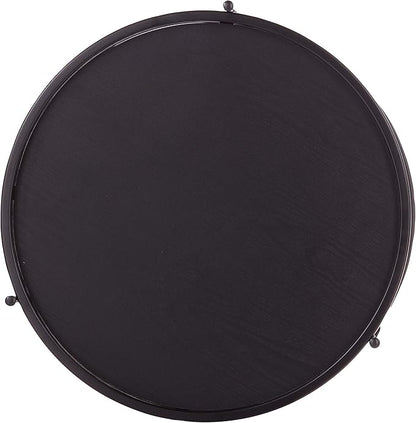 SEI Furniture Verlington End Table, Black