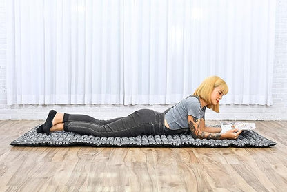 Leewadee - Foldable Floor Mattress - Japanese Roll Up Futon -Trifold Tatami Mat- Guest Floor Bed - Camping Mattress - Thai Massage Mat, Kapok Filled, 75 x 28 inches, Black
