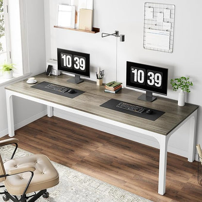 Tribesigns 78.7 Inches Extra Long Computer Desk 2 Person Desk, Double Long Desk, Workstaion for Home Office