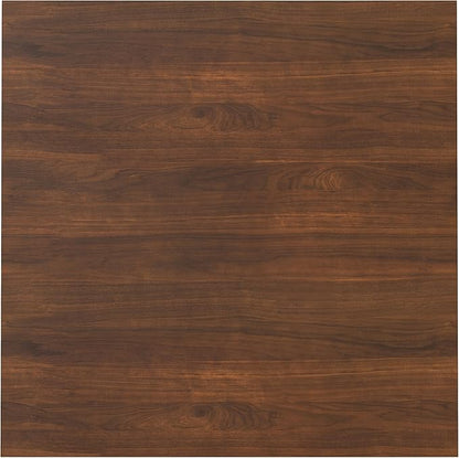 SIMPLIHOME Wilson Square Dining Table, Solid Wood Walnut Veneer, 54-inches Square, Transitional-Style Kitchen Table for up to 8 People