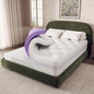 OhGeni Cooling 4 inch Dual Layer Queen Mattress Topper, 2 inch Cooling Gel Memory Foam, 2 inch Down Alternative Pillow Top Pad, Mattresses Cover for Bed, Medium Support, Fits 6”-19” Deep Pocket,Purple