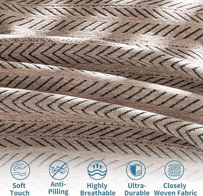 Nobildonna Sofa Cover Washable Soft Thicken Chenille Couch Cover with Tassel,Waterproof Sofa Slipcover for 2-3 Cushion Couch,Sectional Sofa,L-Shaped Furniture Protector Pet-Friendly,Brown 71"x118"