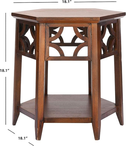 Safavieh American Homes Collection Connor Light Brown Hexagon End Table