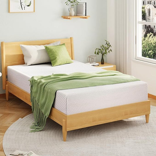 King Size Memory Foam Mattress, 10 Inch Bed Mattress in a Box with Cooling Green Tea Gel, Relieve Pressure with Medium Support, CertiPUR-US Certified, 80''L x 76''W, White