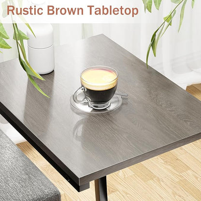 C-Shaped End-Table Set of 2 - Side Table for Couch,Curved Support Legs, Slide Under Couch Table for Sofa, TV Tray Table for Living Room Bedroom（Lvory）