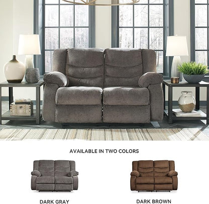 Signature Design by Ashley Loveseat Reclining, Dark Gray