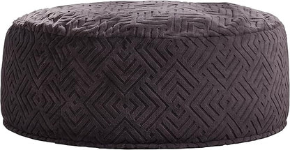 Hobestluk Bean Bag Chairs Adults Beanbag Chair with Filler Large Bean Bags with Fluffy Embossed Cover, Giant Bean Bag Chairs for Adults (Dark Grey, 6FT - 70" x 70" x 15")