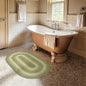 Grassland Green Oval Braided Rug, 2x3' - Handmade with Jute, Warm Country Rustic Decor, Perfect for Bathrooms and Entryways - Reversible and Easy to Clean