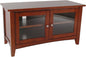 Alaterre Furniture Shaker Cottage 36-Inch TV Stand Cabinet – Glass Door Media Console with Adjustable Shelves, Beadboard Accent, and Storage Organizer for Living Room, Bedroom, or Office (Cherry)