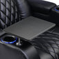 Home Theater Seating Series Swivel Tray Table Couch Carbon Fiber Pattern