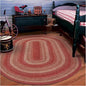 Homespice Apple Pie Jute Red 4x6' Braided Rugs Oval Rugs for Living Room, Bedroom Rug and Dining Room. Pet Friendly. Decor Styles- Farmhouse Rug, Rustic, Vintage, Primitive, Country, Boho Rug