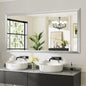 72x36 Inch Silver Bathroom Mirror for Wall, Thick Metal Framed Rectangle Mirrors for Over Sink, Bedroom, Living Room, Entryway, Anti-Rust, HD Tempered Glass