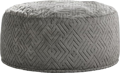 Hobestluk Bean Bag Chairs Adults Beanbag Chair with Filler Large Bean Bags with Fluffy Embossed Cover, Giant Bean Bag Chairs for Adults (Grey, 5FT - 50” x 50” x 24”)