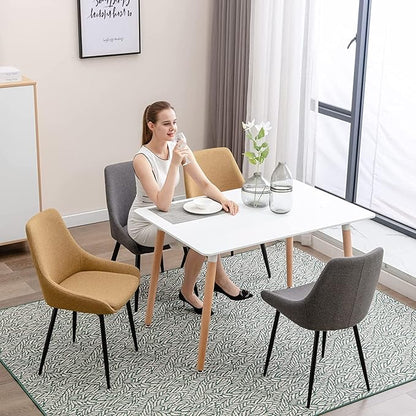 Dining Chairs Set of 2 Ergonomic Living Room Chairs Yellow Kitchen Chairs,Loads Up to 270lbs,Quick Assembly,Dining Room Chairs with Arms for Kitchen,Dining, Bedroom, Living Room