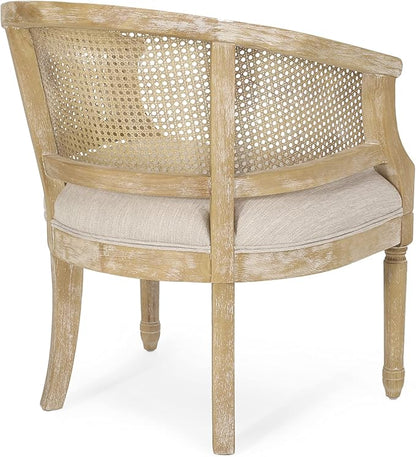 Christopher Knight Home Steinaker Accent Chair, Beige + Natural