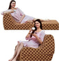 Bean Bag Chair for Adults, Folding Sofa Bed, Convertible Sleeper Lounge Chair, Full Foam Filling Comfy Floor Sofa, Folding Chair Bed for Living Room、Bedroom and Office (Brown)