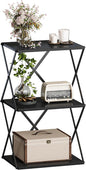 3-Tier End Table Small Side Table Tall Bedside Night Stand with Storage Sofa Side desks for Living Room Bedroom Office Bathroom Small Space Black ET-03BK