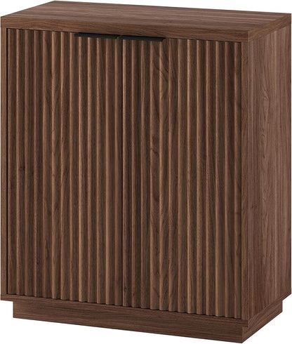 Henn&Hart 28" Wide Rectangular Accent Cabinet in Satin Walnut, for Home, Living Room, Bedroom, Entertainment Room, Office
