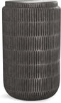 SIMPLIHOME Juno Metal Side Table in Graphite, 14.6 x 14.6 x 21.5 inches, Cast Aluminum Round Top for Living Room, Bedroom, Entryway, Assembled