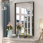 Keonjinn Black Bathroom Mirror 24 x 36 Inch Rectangular Wall Mirror Brushed Metal Frame Black Mirror Modern Farmhouse Mirror, Framed Rectangle Bathroom Mirror for Over Sink(Horizontal/Vertical)