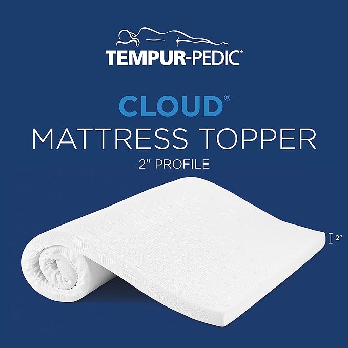 Tempur-Cloud 2-Inch Mattress Topper, King,White