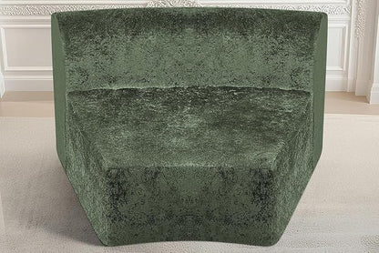 Homguava Modular Sectional Sofa, Memory Foam Couch Single Sofa Chair with Deep Seat, Modern Upholstered Sofa Couches for Living Room Apartment Office, No Assembly Required, Green