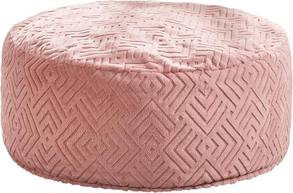 Hobestluk Bean Bag Chairs Adults Beanbag Chair with Filler Large Bean Bags with Fluffy Embossed Cover, Giant Bean Bag Chairs for Adults (Pink, 4FT - 44” x 44” x 24”)