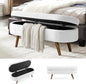 NicBex Ottoman Bench with Storage for Bedroom, 43.5" Upholstered End of Bed Bench with Rubber Wood Legs, Linen Storage Bench for Living Room or Entryway,