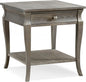 Leick Home Luna End Table, 1 Drawer, Display Shelf, Solid Wood, Easy Assembly, Gray Wash, 24in D x 22in W x 24in H, 11607-GW