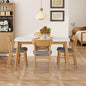 Merax 5-Piece Dining Set, Solild Wood Table & Chairs with Backrests for 4, Farmhouse Natural Kitchen Furniture for Home, Dining Room, Natural Oak+Gray