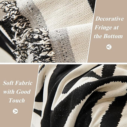 STACYPIK Durable Boho Couch Cover for Dog Anti-Scratch Black White Triangle Sofa Cover for 2 Cushion Couch Anti Slip L Shaped Couch Cover Reversible Loveseat Covers Multi-Use Sofa Throw Cover-91X118IN