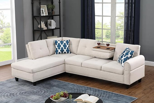 Evan Sectional Sofa for Living Room, Apartment, Bedroom, Office