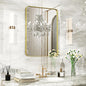 20×28 Glod Bathroom Mirror, Rectangular Bathroom Vanity Mirror for Wall with Rounded Corners & Aluminum Alloy Frame, Tempered-Glass, Modern, Farmhouse, Horizontal/Vertical, Entryway, Bedroom