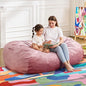 Hobestluk 4FT Bean Bag Chair Large Beanbag with Removable Cover Adult Bean Bag Chair with Portable Handle Desgin for Living Room Bedroom (Pink, 4FT)
