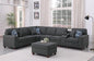 Leio Sectional Modular Sofa with Ottoman for Living Room, Apartment, Bedroom, Office, Dorm