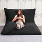 HABUTWAY 4 in 1 Bean Bag Chair, Giant Memory Foam Filling Bean Bag Sofa, Adult Bean Bag Chair, Machine Washable Faux Fur Cover, Bean Bag for Adult (Black)