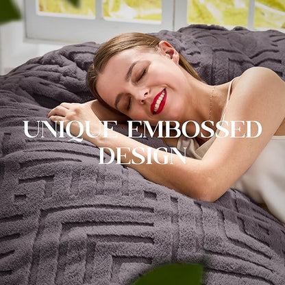 Hobestluk Bean Bag Chairs Adults Beanbag Chair with Filler Large Bean Bags with Fluffy Embossed Cover, Giant Bean Bag Chairs for Adults (Dark Grey, 5FT - 50” x 50” x 24”)