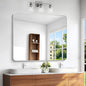 BONEWEI Silver Bathroom Mirror,40x48 inch Wall Mirror for Bathroom Wall Mounted,Rectangle Mirror for Bathroom Over Sink,Modern Frame Round Corner for Living Room,Bedroom Entryway,Horizontal/Vertical