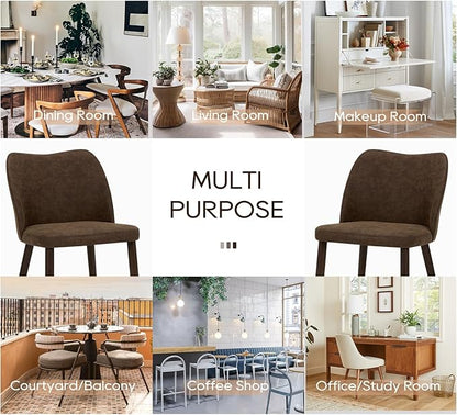 COLAMY 5-Piece Extendable Dining Table Set for 4, 36" Kitchen Round Wood Table with 4 Wooden Dining Room Chairs,Light Brown/Dark Brown