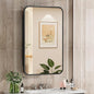 16x24 Inch Black Mirror Medicine Cabinet Metal Framed Recessed Wall Mounted Bathroom Medicine Cabinet with Mirror and Storage