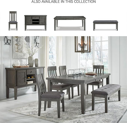 Signature Design by Ashley Hallanden Modern Slat Back 18.63" Dining Room Chair, Set of 2, Gray