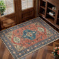 Tangsoo Washable Entryway Rugs 2x3 Vintage Non Slip Small Area Rug, Indoor Front Door Rug, Print Distressed Door Mat Indoor Entrance Soft Low Pile Throw Rug for Entry Kitchen BedroomTerracotta