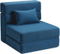 Folding Sofa Bed with Pillow- Convertible Chair Floor Couch & Sleeping Mattress, Foldable Memory Foam Sleeper for Living Room/Dorm/Guest Room/Home Office/Apartment/Loft, Single26, Navy Blue