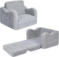 Kids Couch for Toddlers, 2-in-1 Kids Sofa Chair, Comfy Soft Foldable Toddler Couch Chair for Girls and Boys