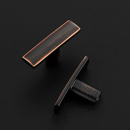 5 Pack Cabinet Handles Single Hole - Curved Cabinet Knobs Oil Rubbed Bronze Drawer Pulls for Kitchen Cupboard Solid Pulls for Dresser Drawer Arch Hardware