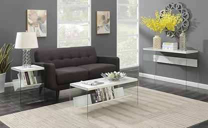 Convenience Concepts SoHo Console Table/Desk, Faux White Marble