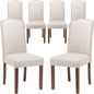 Stylish Upholstered Parsons Dining Chair with Nailhead Trim and Sturdy Solid Wood Legs