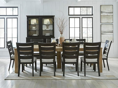 Signature Design by Ashley Galliden Urban Armless Upholstered Dining Chair, Set of 2, Black & Light Gray