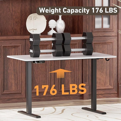 Ywin Electric Height Adjustable Standing Desk with Wheels, 55 x 24 inches, Ergonomic Stand Up Desk for Home Office