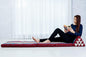 Leewadee Comfortable Japanese Floor Mattress - Thai Floor Bed with Triangle Cushion - Futon Mattress - XL Extra Long Thai Massage Mat, 89 x 20 inches, Blue Red, Kapok Filling